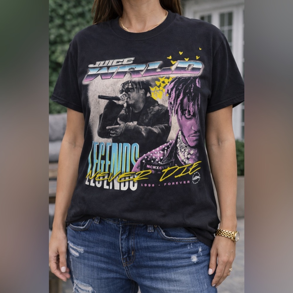 Juice WRLD 999 Club Legends Never Die Men's T-Shirt Size Medium